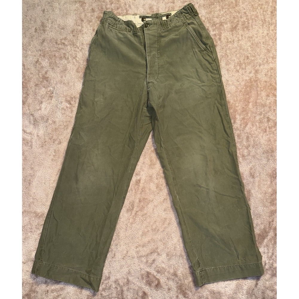 Vintage Distressed M-1951 Military Pants Mens 30x30  Field Trousers Korean War